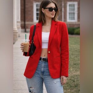 Vintage 100% Wool Red Blazer or Sport Coat (10p)